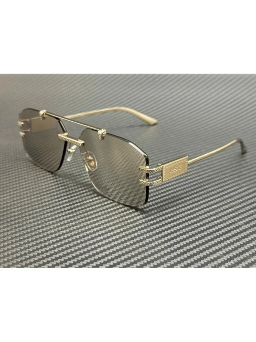 New Versace Men Silver Sunglasses 60-13-140